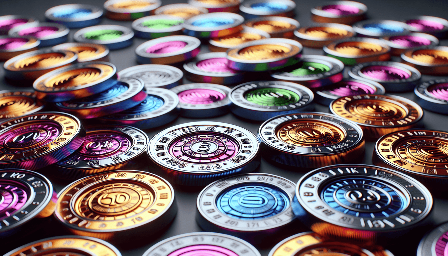 Plinko tokens close-up